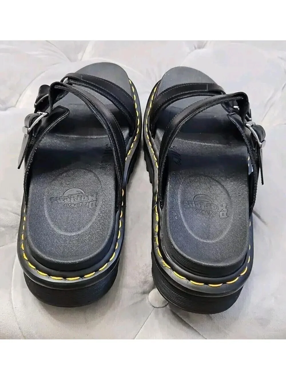 Dr. Doc’s Martens DM Myles Mens 14 US Black Leather Outdoor Strappy Sandals NEW